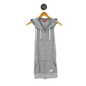 Nike longline sleeveless zip-up hoodie #175-95
